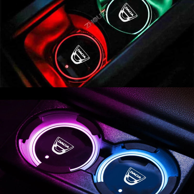 Disques d'ambiance LED d'intérieur personnalisés multicolores (2 pièces)