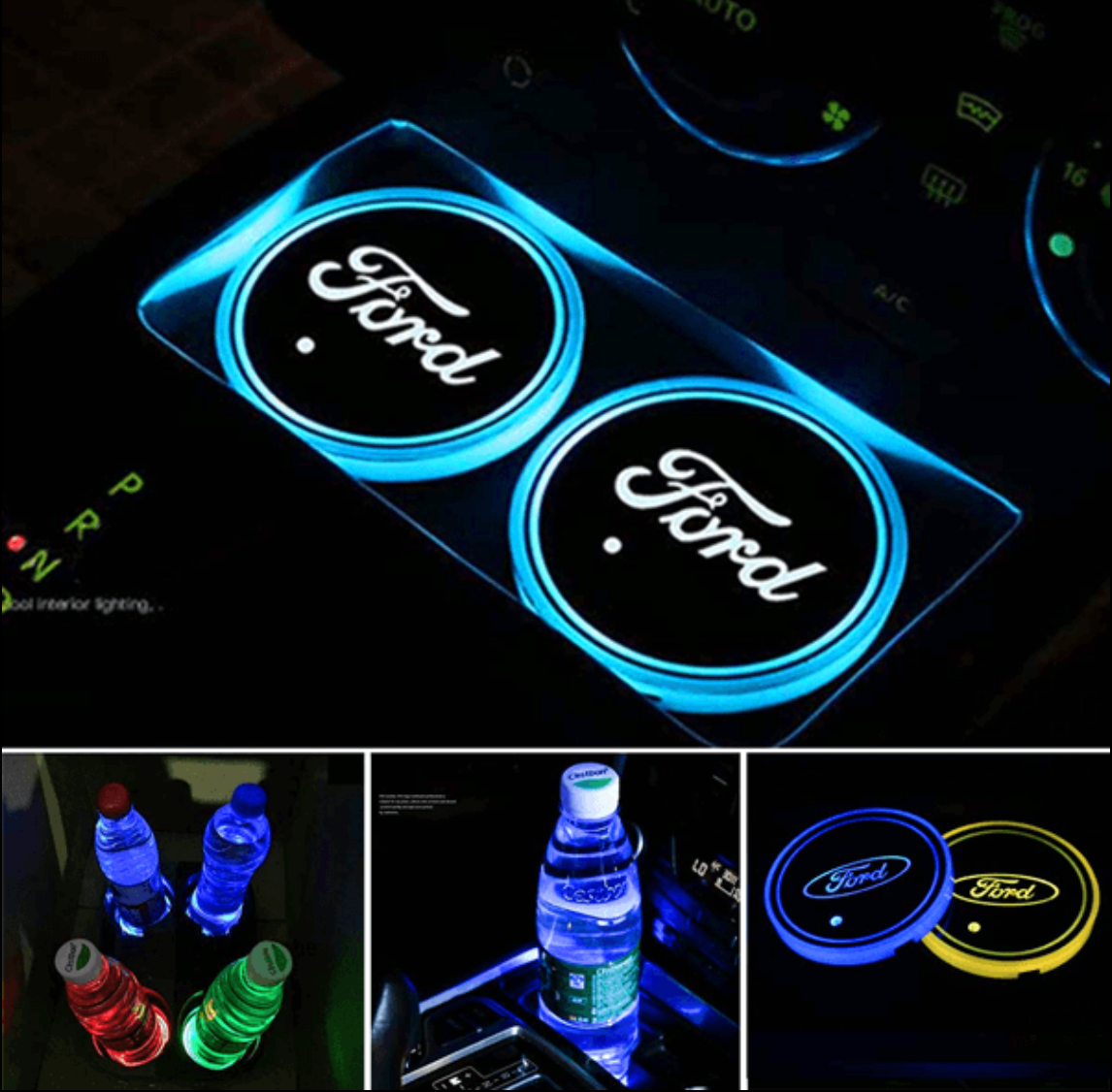 Disques d'ambiance LED d'intérieur personnalisés multicolores (2 pièces)